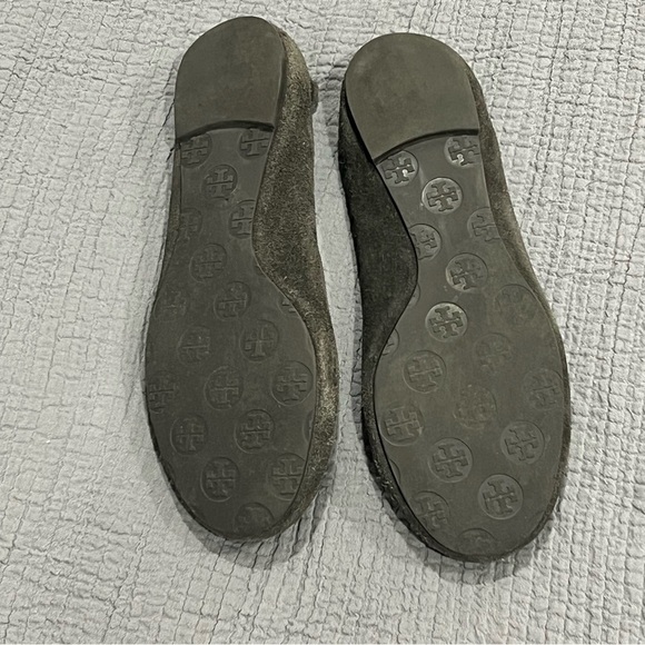 Tory Burch Reva Gray Heron Ballet Flat Suede Sz 8.5 Shoes - Picture 10 of 10